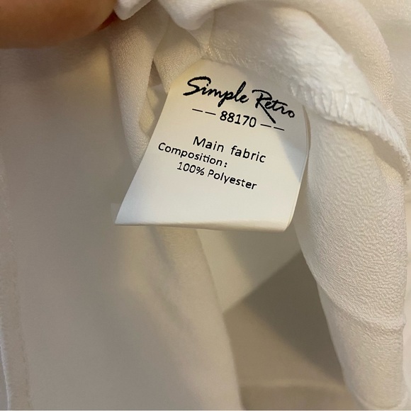 Simple Retro White Pusher Long Sleeve Ruffled Shirt Size 1XL - Picture 6 of 8